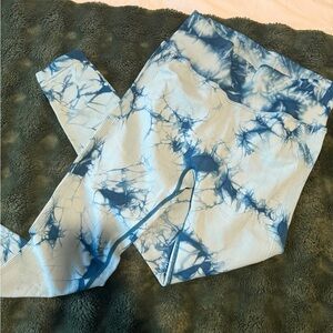Blue Tie-Dye Leggings